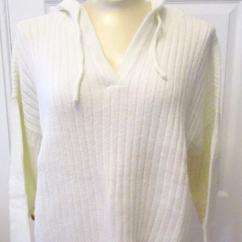 NWT Lucky Brand Rib Knit Pullover Sweater Size L Relaxed Fit Hoodie Cozy Soft